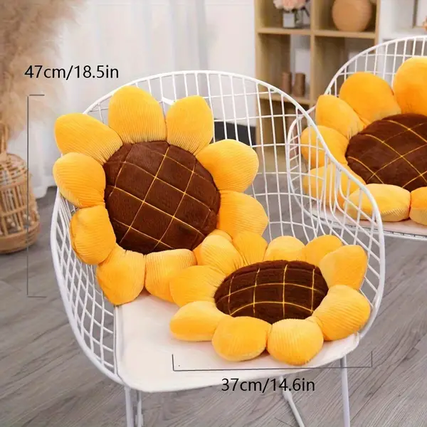 1pc Sunflower Pillow Living Room Sofa Decoration Cushion Bed Headrest Seat Cushion Plush Tatami Bay Window Pillow Christmas Gift Halloween Thanksgiving Gift